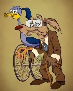 Wile E. Coyote and Road Runner cartoon